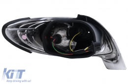 Fanali posteriori per Peugeot 206 CC 1998-2004 2 porte Nero Alogeni-image-6112889