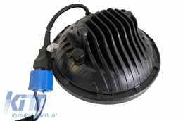 Fanária Emprós CREE LED 7 intsón Amber Halo DRL katállhloi gia Jeep Wrangler TJ & JK (1997-2018)-image-6065754