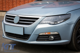 Fanária Emprós DAYLINE LED katállhloi gia VW Passat CC (2008-2012) DRL Look Mavro-image-6096009