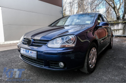 Fanária Emprós Emfánish Xenon katállhloi gia VW Golf 5 V Mk5 (2003-2007) Jetta (2005-2010) GTI R32 Chrómio Edition-image-6108189