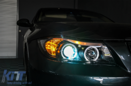 Fanária Emprós katállhloi gia BMW Seirá 3 E90 Sedan E91 Touring (03.2005-08.2008) Mátia Aggélou 2 Halo Rims Mavro-image-6082833