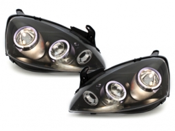 Fanária Emprós katállhloi gia Opel Corsa C (2000-2006) Mátia Aggélou 2 Halo Rims Mavro-image-59844