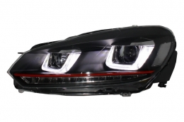Fanária Emprós katállhloi gia VW Golf 6 VI (2008-2013) Golf 7 3D LED Proboleís Hméras (DRL) Schédio U GTI me Fotistiká Píso Fóta Plírhs LED R20-image-6021132