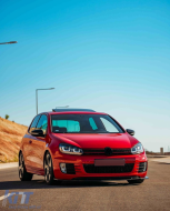 Fanária Emprós katállhloi gia VW Golf 6 VI (2008-2013) Golf 7 3D LED Proboleís Hméras (DRL) Schédio U GTI me Fotistiká Píso Fóta Plírhs LED R20-image-6096291