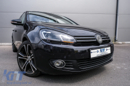 Fanária Emprós LED katállhloi gia VW Golf 6 VI (2008-2013) me Ananéosh G7.5 Look Ashmí Flowing Dunamikó Sequential Fotismós strofís-image-6089758