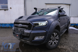Fanária Emprós LED Light Bar katállhlo gia Ford Ranger (2015-2020) LHD Full Mavro House with Sequential Dunamikó Fotismós strofís-image-6091444