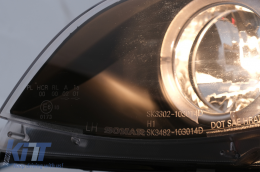 Fanária Emprós LED Mátia Aggélou katállhloi gia BMW Seirá 3 E46 Ananéosh Limouzína Touring (2001-2005) Mavro-image-6087908