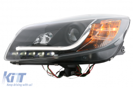 Fanária Emprós LED Proboleís Hméras (DRL) katállhloi gia Opel Insignia (2008-2012) Mavro fóta hméras-image-6093234