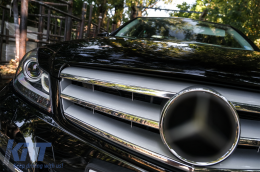 Fanária Emprós LED Proboleís Hméras (DRL) katállhloi gia Mercedes C-Class W204 S204 C204 Ananéosh (2011-2014) Mavro-image-6086406