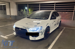 Fanária Emprós LED Proboleís Hméras (DRL) katállhloi gia MITSUBISHI Lancer (2007-2017) Dual Projector Dunamikó Sequential Signal-image-6075005