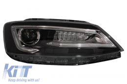 Fanária Emprós LED Proboleís Hméras (DRL) katállhloi gia VW Jetta Mk6 VI (2011-2017) Dipló Xenon Schediasmós Dunamikó Flowing Signals Demon Look-image-6020970