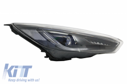 Fanária Emprós LED Proboleís Hméras (DRL) katállhloi gia Ford Focus III Mk3 (2015-2017) Dipló Xenon Schediasmós Dunamikó Flowing Turn Signals Demon Look-image-6033040
