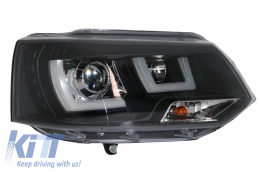 Fanária Emprós LED Proboleís Hméras (DRL) katállhloi gia VW Transporter T5 Multivan Ananéosh (2010-2015) U Tube Emfánish Xenon-image-6037470