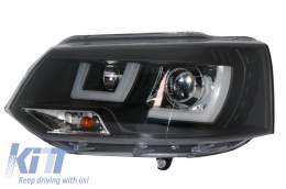 Fanária Emprós LED Proboleís Hméras (DRL) katállhloi gia VW Transporter T5 Multivan Ananéosh (2010-2015) U Tube Emfánish Xenon-image-6037471