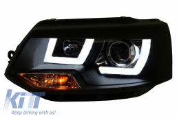 Fanária Emprós LED Proboleís Hméras (DRL) katállhloi gia VW Transporter T5 Multivan Ananéosh (2010-2015) U Tube Emfánish Xenon-image-6037656