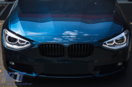 Fanária Emprós LED Proboleís Hméras (DRL) Máti tou aggélou katállhlo gia BMW Seirá 1 F20 F21 (2011-2014) Mavro-image-6095857