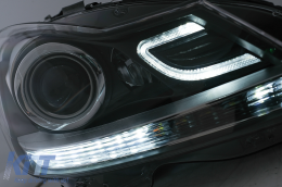 Fanária Emprós LED Proboleís Hméras (DRL) katállhloi gia Mercedes C-Class W204 S204 (2011-2014) me Dunamikó Sequential Turning Light-image-6100215
