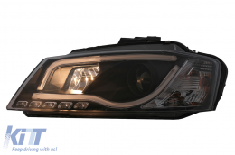 Fanária Emprós LED Proboleís Hméras (DRL) katállhloi gia Audi A3 8P Ananéosh Chátsmpak Sportback (2008-2012) Mavro-image-6100094