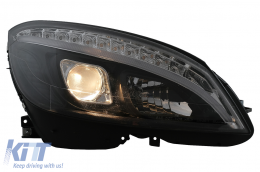 Fanária Emprós LED Tube Light katállhlo gia Mercedes C-Class W204 S204 (2007-2010) Mavro me diadochiká Dunamikó Fotismós strofís-image-6078542