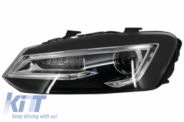 Fanária Emprós LED XENON HID katállhloi gia VW Polo 6R 6C 61 (2011-2017) Light Bar Devil Eye Look-image-6027457