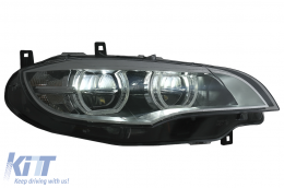 Fanária Emprós LED Xenón Mátia Aggélou 3D Dual Halo Zántes katállhles gia BMW X6 E71 (2008-2012)-image-6083027