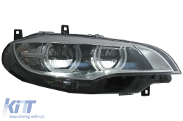 Fanária Emprós LED Xenón Mátia Aggélou 3D Dual Halo Zántes katállhles gia BMW X6 E71 (2008-2012)-image-6083030