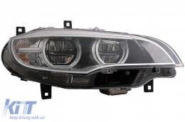 Fanária Emprós LED Xenón Mátia Aggélou 3D Dual Halo Zántes katállhles gia BMW X6 E71 (2008-2012)-image-6083040