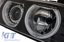 Fanária Emprós Mátia Aggélou katállhloi gia BMW Seirá 5 E39 (1996-2003) Ananéosh Schediasmós Mavro Chrom Edition-image-6014726