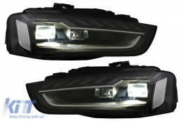 Fanária Emprós Plírhs LED katállhloi gia Audi A4 B8.5 Ananéosh (2012-2015) Dunamikó Sequential Turning Light Mavro A4 B9.5 Schediasmós-image-6088120