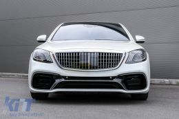 Fanária Emprós Plírhs LED katállhloi gia Mercedes S-Class W222 Maybach X222 (2013-2017) Ananéosh Look-image-6082425