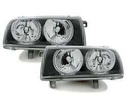 image-7-Headlights suitable for VW Vento (01.1992-08.1998) Angel Eyes 2 Halo Rims Black