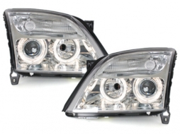 image-8-Headlights suitable for Opel Vectra C (04.2002-08.2005) 2 Halo Rims Chrome
