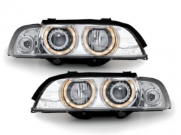image-22-Headlights suitable for BMW 5 Series E39 (09.1995-06.2003) Angel Eyes Halo Rims