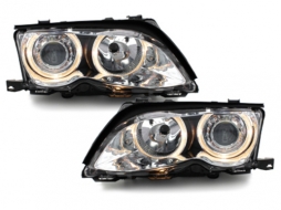 image-37-Headlights suitable for BMW 3 Series E46 Sedan (2001-2003) Angel Eyes 2 Halo Rims