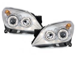 image-38-Headlights suitable for Opel Astra H (03.2004-2009) Angel Eyes 2 Halo Rims Chrome