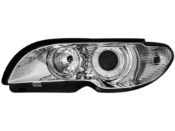 image-39-Headlights suitable for BMW 3 Series E46 Coupe (2003-2006) Angel Eyes 2 Halo Rims Chrome
