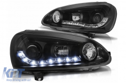 image-44-DAYLINE Headlights suitable for VW Golf V 5 (2003-2009) DRL Black