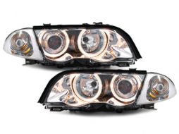 image-50-Headlights suitable for BMW 3 Series E46 (1999-2001) Angel Eyes 2 Halo Rims Chrome