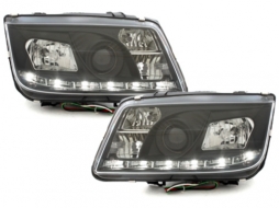 image-53-DAYLINE Headlights suitable for VW Bora (09.1998-05.2005) DRL Black