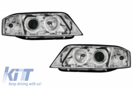 image-57-Headlights suitable for Audi A6 (05.1997-09.1999) Angel Eyes Chrome
