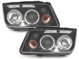image-64-Headlights suitable for VW Bora (1998-2005) Angel Eyes 2 Halo Rims Black