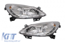 image-33-D-LITE Headlights suitable for OPEL Corsa D 06+LED Daytime running light chrome