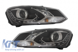 image-47-DAYLINE Headlights suitable for VW Polo 6R 09+ LED DRL Daytime Running Lights Optic black