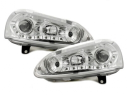 image-68-DAYLINE LED DRL Headlights suitable for VW Golf V (2003-2009) suitable for VW Jetta (2005-2011) Chrome
