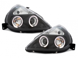 image-71-Headlights suitable for Ford KA (11.1996-2008) Angel Eyes 2 Halo Rims Black