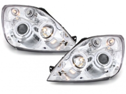 image-72-Headlights suitable for Ford Fiesta MK6 (05.2002-08.2005) Angel Eyes 2 Halo Rims Chrome