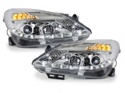 image-1-DAYLIGHT Headlights suitable for Opel Corsa D (04.2006-2011) LED DRL Chrome