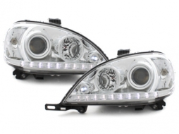 image-2-Headlights DAYLIGHT suitable for Mercedes M-Class ML W163 (03.1998-08.2001) Chrome