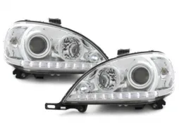 image-18-Headlights DAYLIGHT suitable for Mercedes M-Class ML W163 (03.1998-08.2001) Chrome