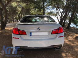 Накрайници за ауспух подходящи за BMW 5 Series F10 F11 (2011-2017) Спорт Представяне? 550i Дизайн Черен Edition-image-6043516